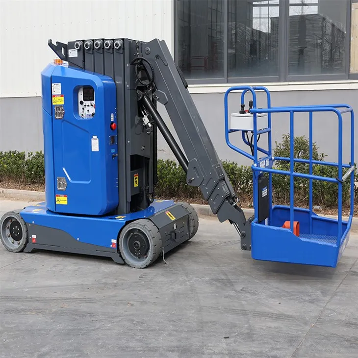 Tus kheej -Ntaus Ntsug Mast Lift Nrog Jib